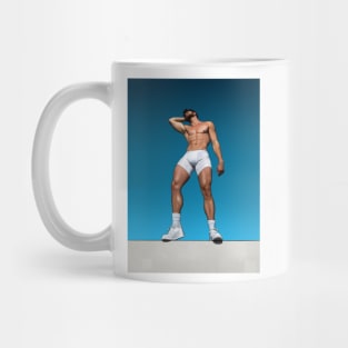 In white shorts Mug